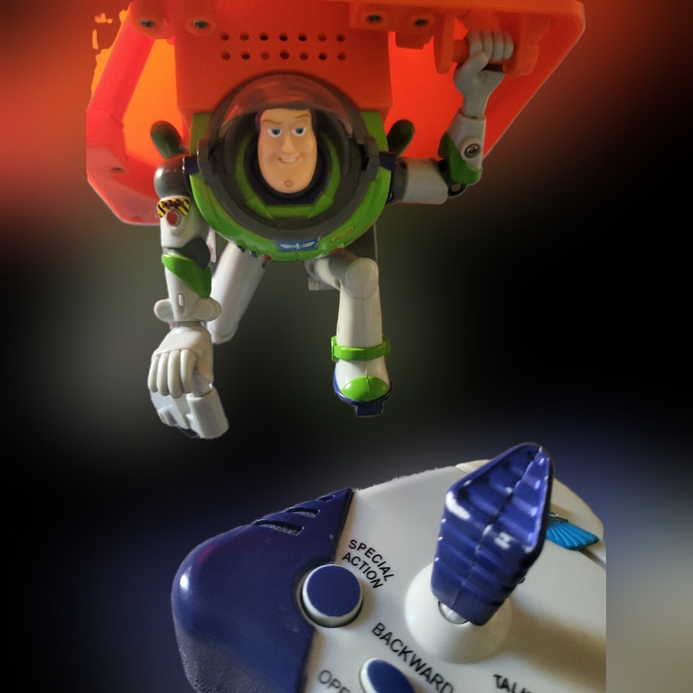 Buzz Lightyear Toyco RARE RC Traffic Cone Toy! Works no movement